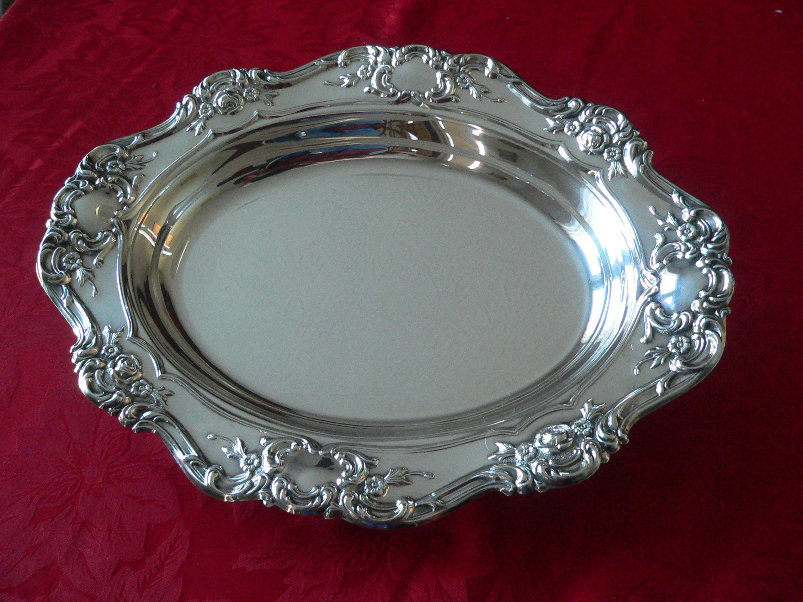 Towle silverplate oval tray 1976 Was our wedding gift Etsy
