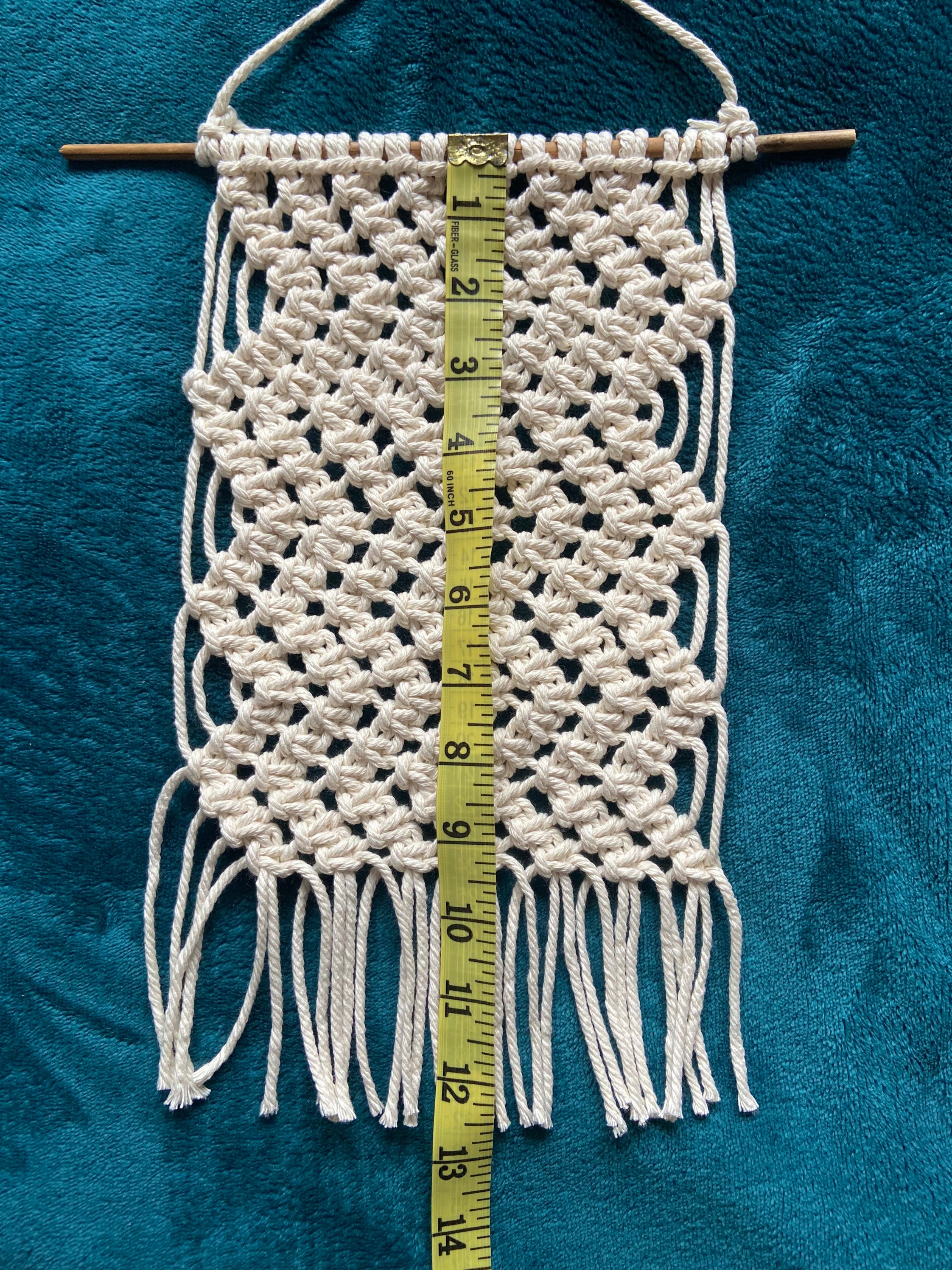 Patrón de Zig Zag hecho a mano Macrame pared colgante // Tapiz Etsy