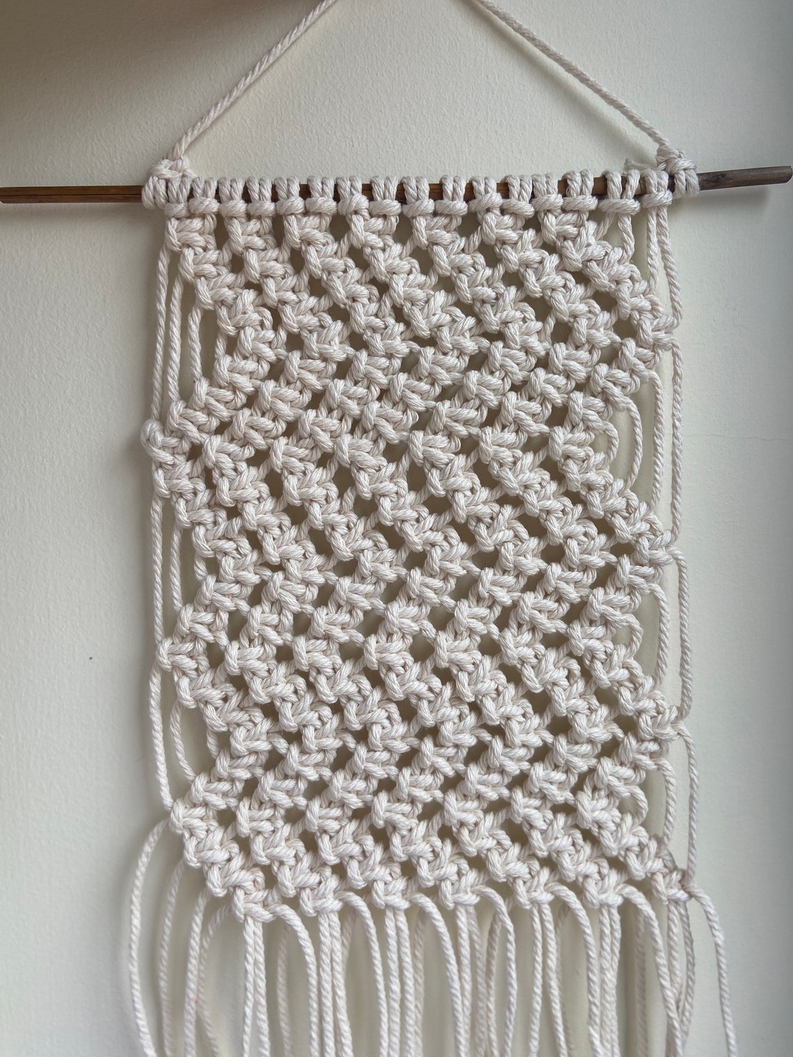 Handmade Zig Zag Pattern Macrame Wall Hanging // Geometric Etsy UK