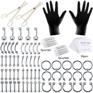 6 the Septum Nasal Nose Forceps Body Piercing Tools 
