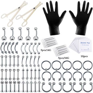 Ring Opening Pliers, Surgical Steel Body Piercing Kits Ear Nose