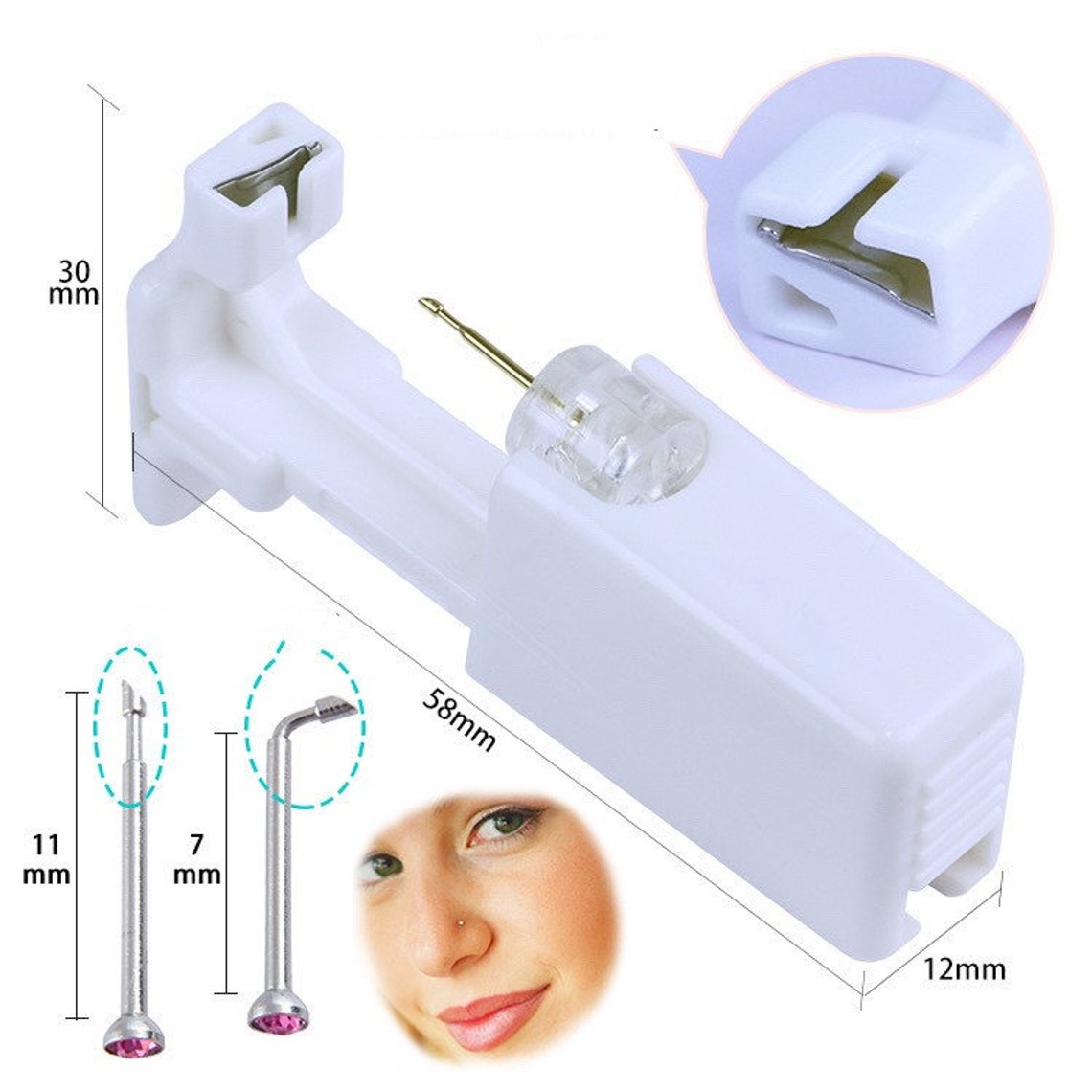 Disposable Sterile Nose Piercing Kit Tool Stud Safety Portable Etsy