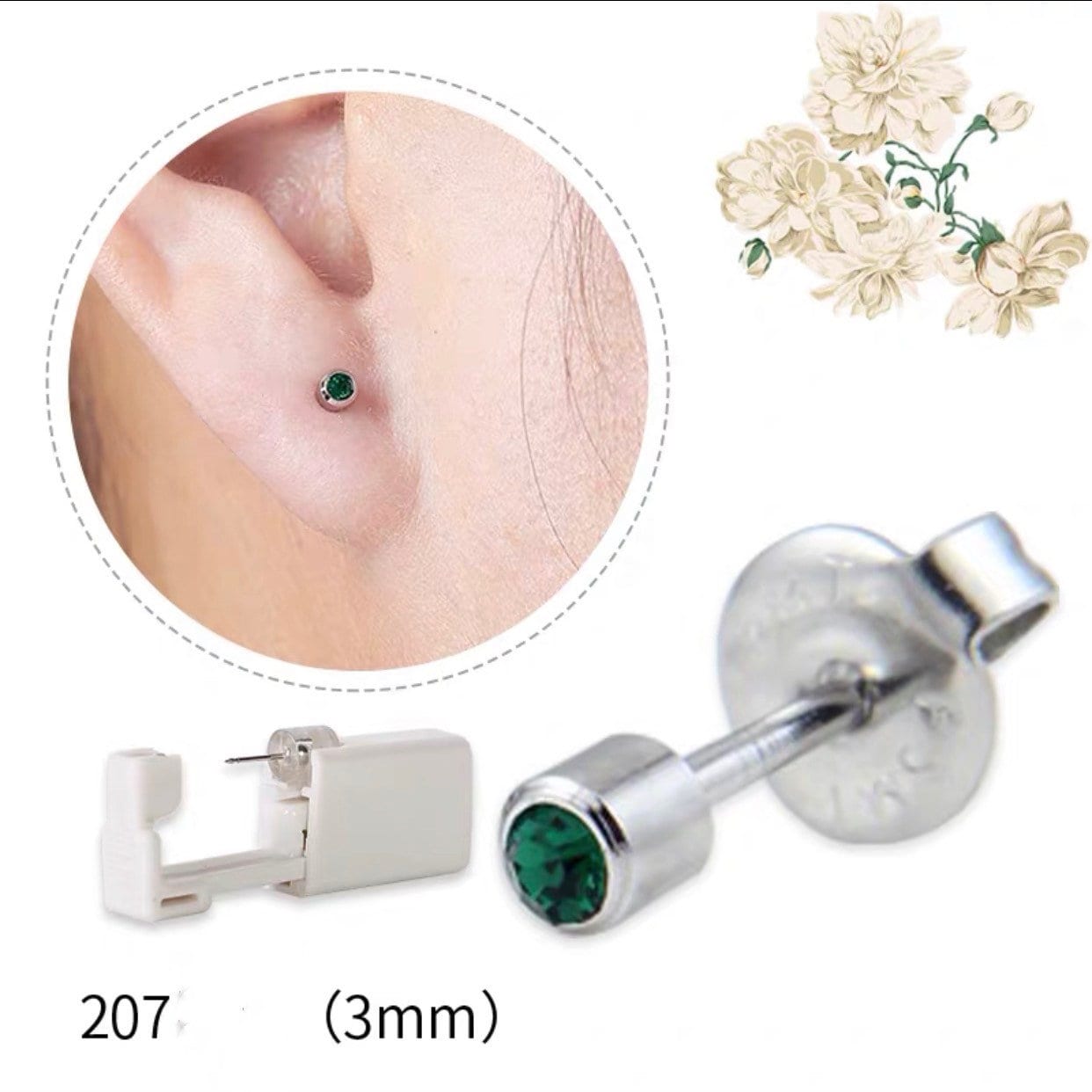 YASPIT Ear Piercing Gun Kit,Professional Ear Nose Self Piercing  Tool,Earring Piercer with Hypoallergenicear Piercing Needle Kit for Salon  Home Use