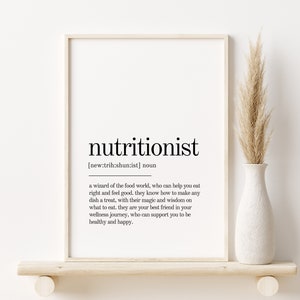 Stampa definizione nutrizionista, stampa citazione libro, stampa definizione ufficio, regali per lei, stampa artistica del dizionario, definizione stampa nutrizionista
