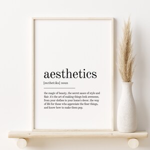 Aesthetics Definition Print, gifts for him, Aesthetics personalized gift, Aesthetics Wall Art Prints, last minute gift, instant download