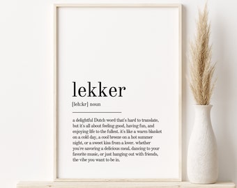 Lekker Definition Print, Lekker book quote print, office definition print, Wall Decor, gifts for her, dictionary art print, Print Definition