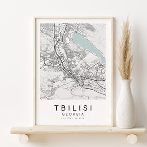 TBILISI Georgia Map Print, City Map Poster, unique gift idea, custom city maps, minimalist art, design download, Digital Download