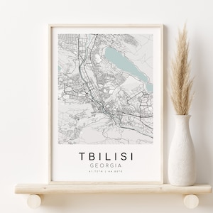 TBILISI Georgia Map Print, City Map Poster, unique gift idea, custom city maps, minimalist art, design download, Digital Download