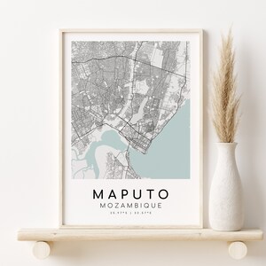 MAPUTO Mosambik Karte, Stadtplan, Stadtplan, neuer Job Geschenk, moderne Karte, Stadtplan, Geschenk für Ihn, Geschenke für Ihn, Stadtplan, digitaler Download
