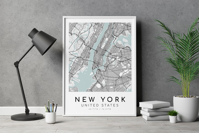 Custom City Map, Digital Download Custom Map Print, Valentines Day Gift, City Town Map, Custom City Map Art, Map Download, Digital Print image 4