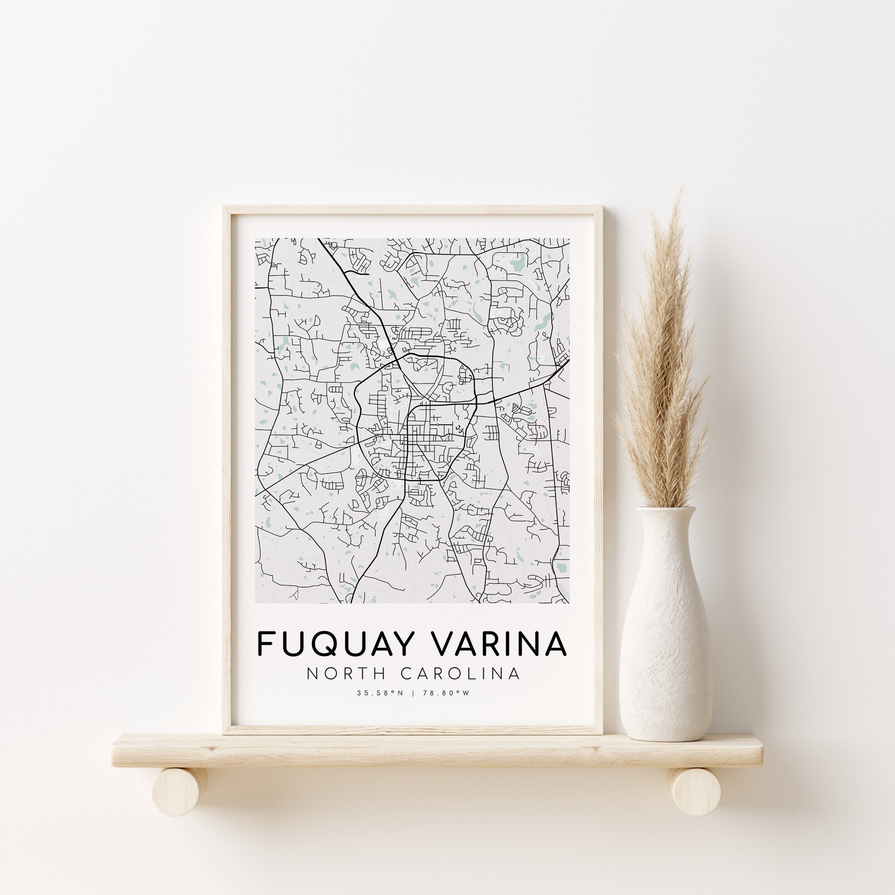 Fuquay Varina North Carolina City Map Map Print Modern Il Lk2c 