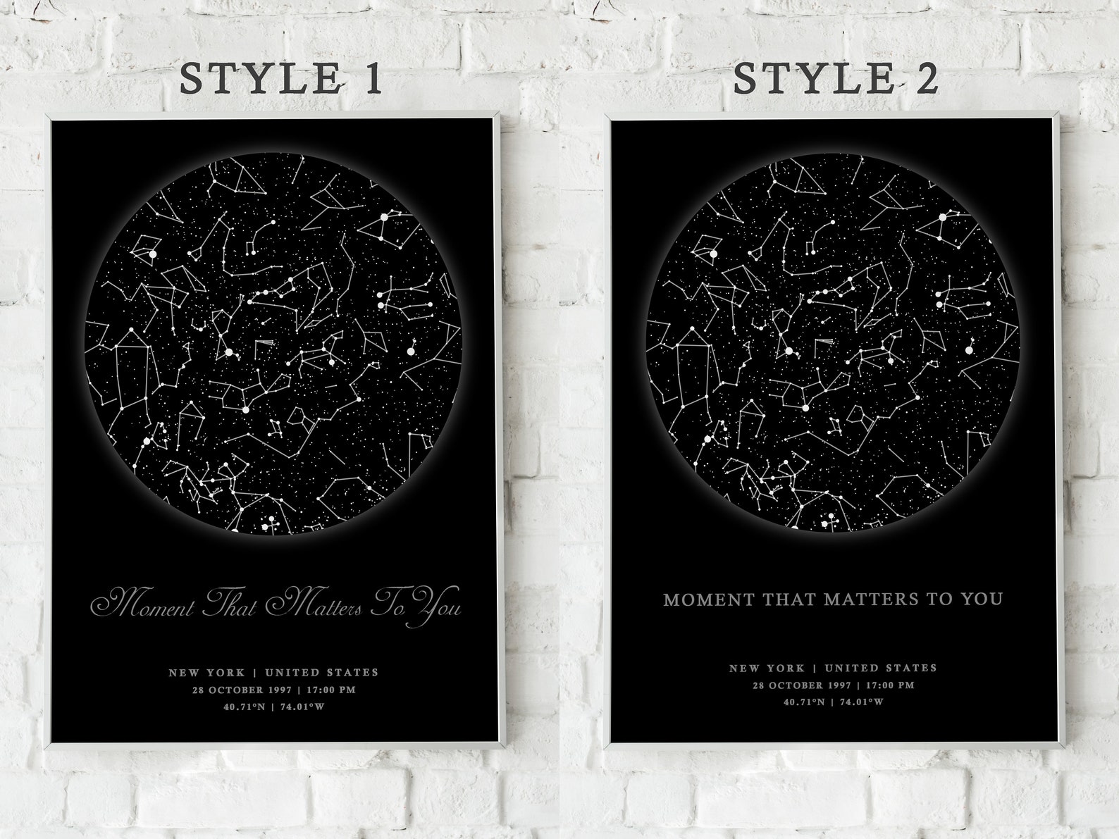 Digital Download Custom Star Map by Date Printable - Etsy