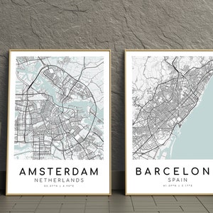 Mapa de la ciudad personalizado, descarga digital impresión de mapa personalizado, regalo del día de San Valentín, mapa de la ciudad, arte del mapa de la ciudad personalizado, descarga de mapas, impresión digital imagen 7