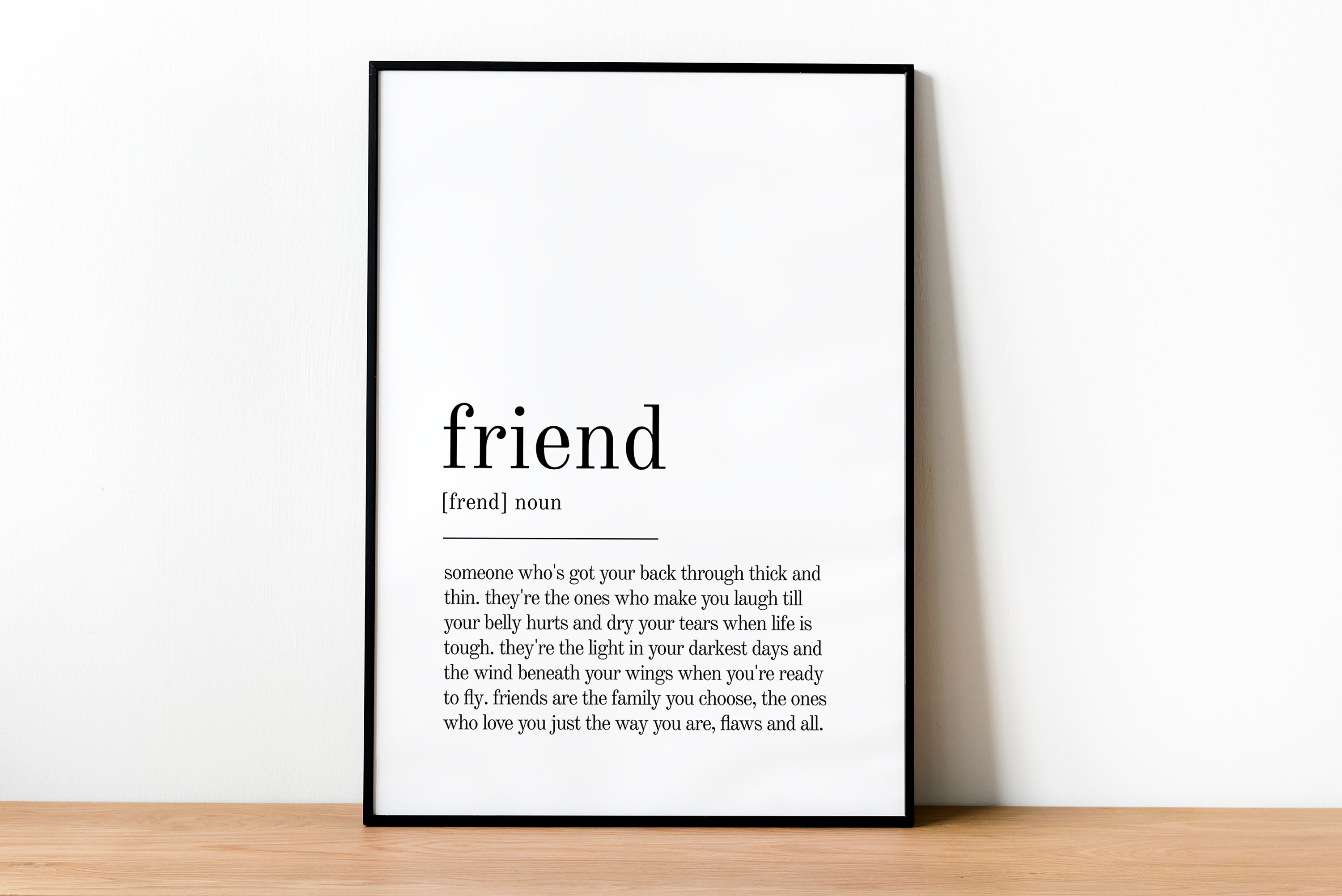 Friend Definition Print, Book Quote Print, Office Definition Print ...