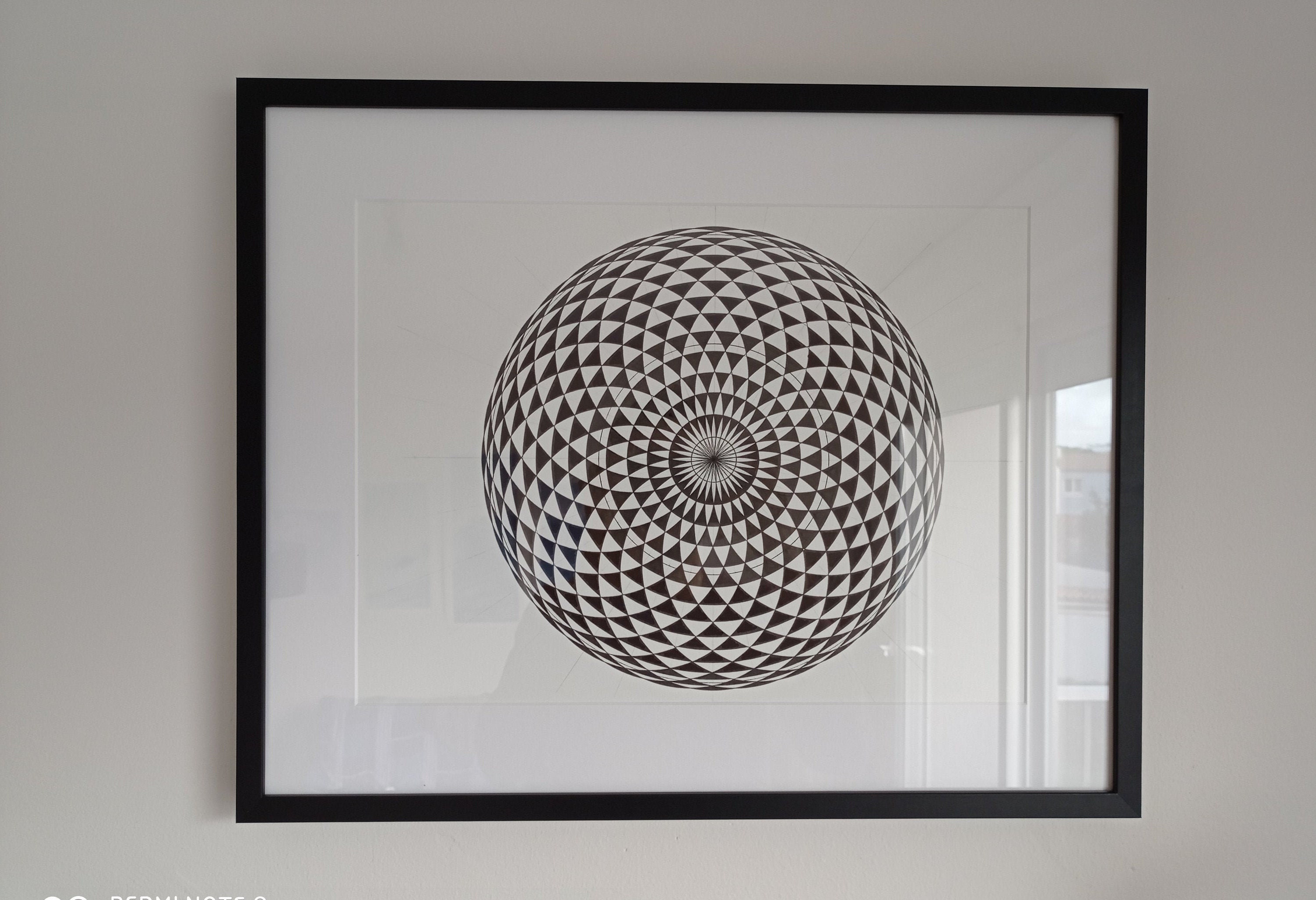 L'entrecroisé, Tableau Noir et Blanc, Décoration Murale