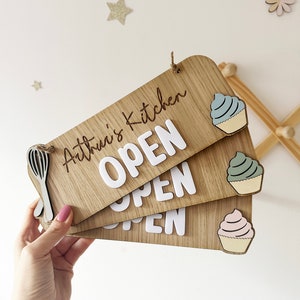 Personalised play kitchen sign | Kids cafe sign | Kids kitchen sign | Play kitchen accessories | Role play kitchen | kitchen plaque sign |