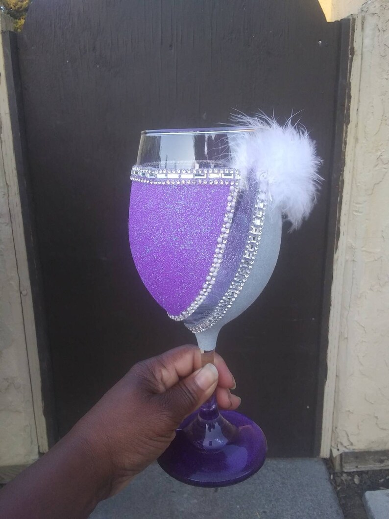 Bling Wine Glasses Etsy