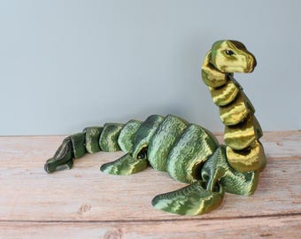 Flexi Loch Ness Monster | Articulated Nessie Figure | Mythical Desk Toy | Large Flexible Sea Monster | Fantasy Gift