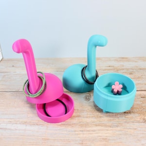 Dinosaur Hair Tie Holder - Adorable 3D Printed Dino Bathroom Storage Container - Hair Tie O-Saurus