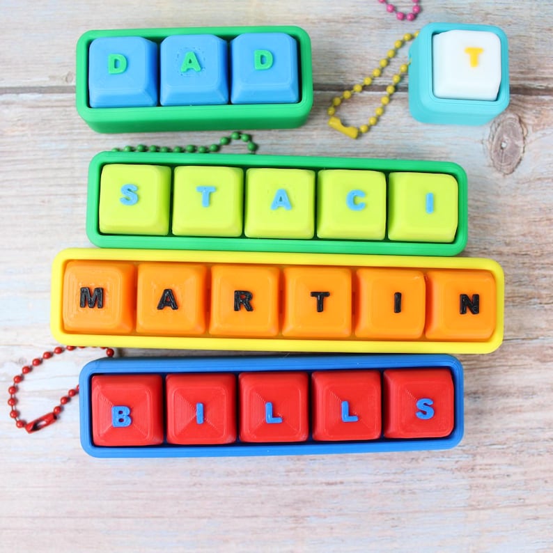 Personalized Classic Clicker Keychain or Desk Toy | Custom Name Fidget ...