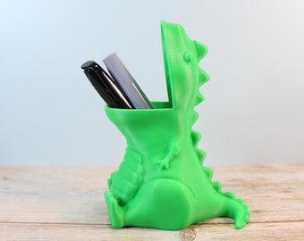 3D gedruckter molliger Dino T-Rex Stifthalter - entzückende Schreibtischdeko