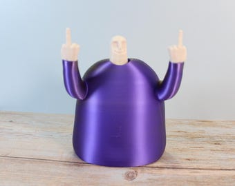 Mr. Not So Nice Guy - Middle Finger Gesture Figurine - Gag Gift Desk Toy Home Decor - 3D Printed - Mr. Nice Guy
