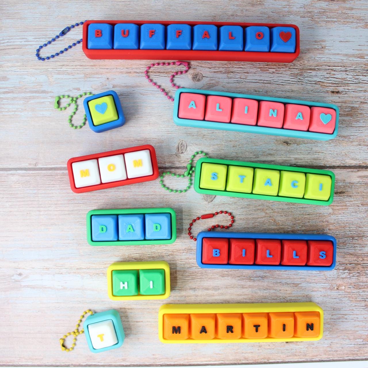 Personalized Classic Clicker Keychain or Desk Toy | Custom Name Fidget ...
