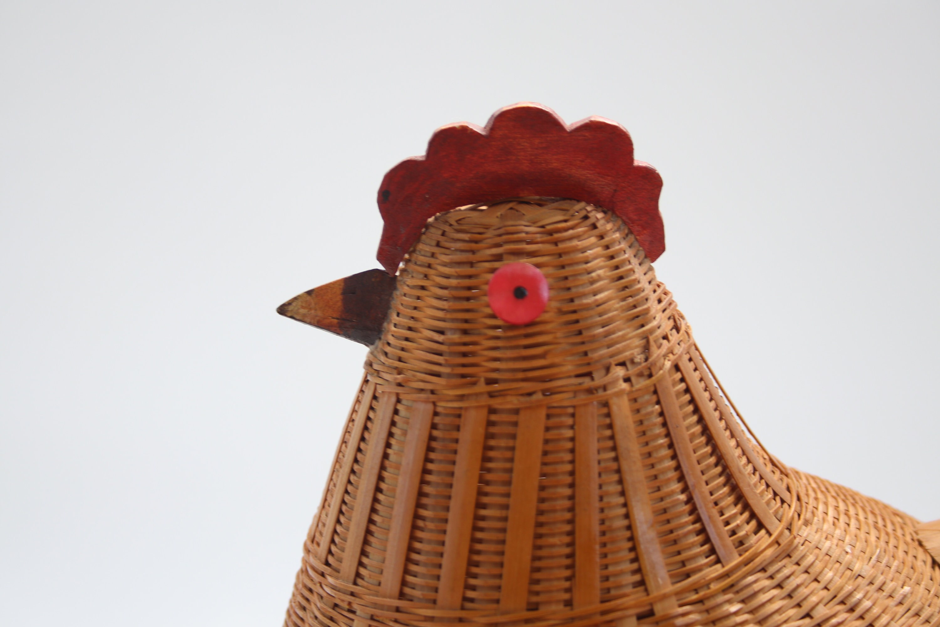 Vintage 1950 Wicker Chicken Basket Fresh Eggs Country Etsy