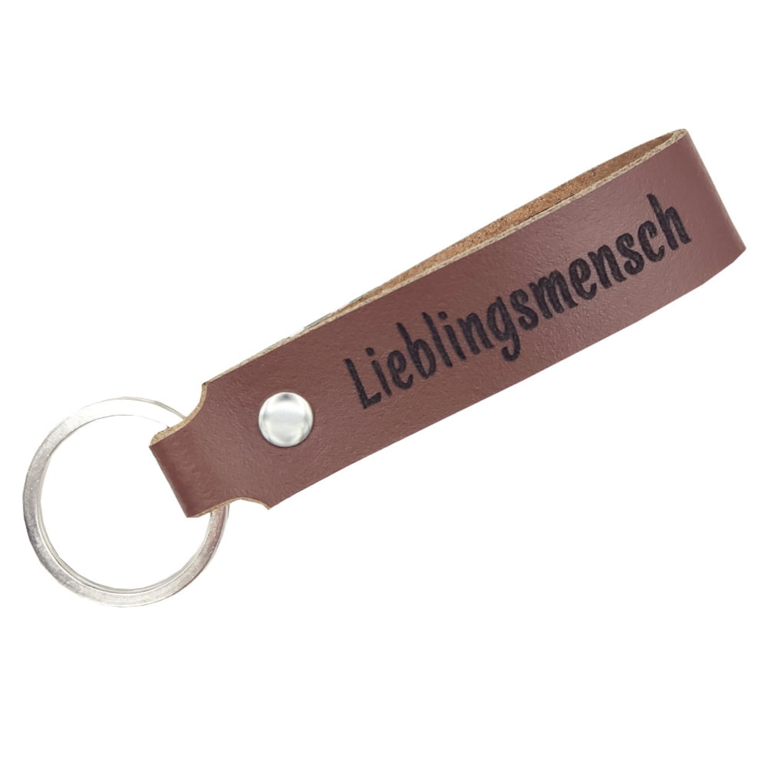 FABACH Herz Schlüsselanhänger Aus Leder Mit Gravur - Personalisiertes Geschenk Für Herzensmenschen