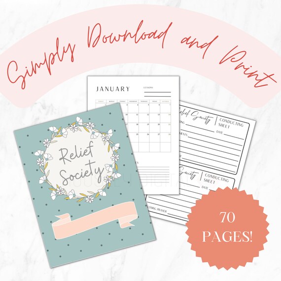 2023 Relief Society Planner and Calendar, Printable Digital Copy, LDS  Relief Society - Etsy