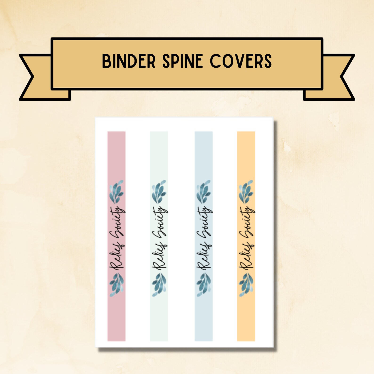 Relief Society Binder Cover - LDS Relief Society Printable - Etsy