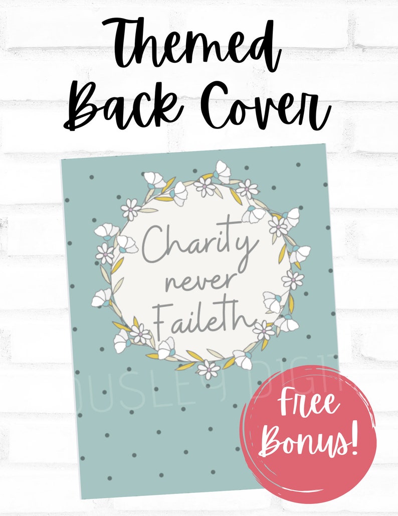Relief Society Binder Cover - LDS Relief Society Printable - Etsy