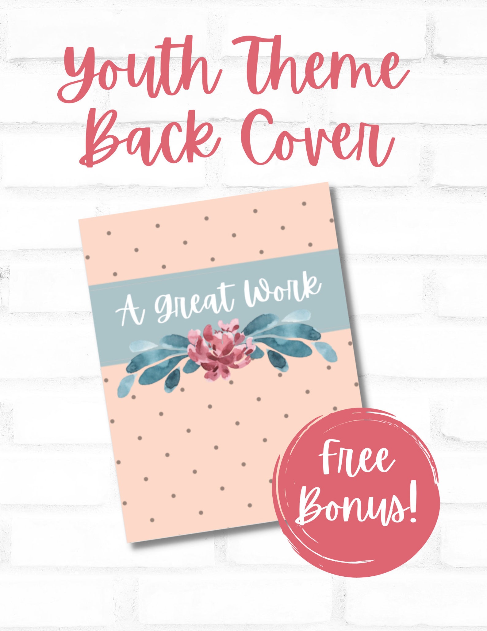 PRINTABLE LDS Binder Cover Primary 2021 Floral Etsy