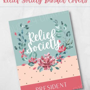 Relief Society Binder Cover - LDS Relief Society Printable - Etsy