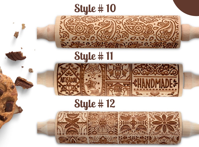 Embossing Rolling Pins Laser Engraved Rolling Pin Embossed Etsy