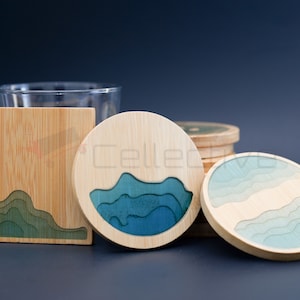 Handcrafted Wood Resin Coasters | Cooking Gift | Drink Epoxy Coaster| Modern Coasters | Fathers Day Gift | Set of 4