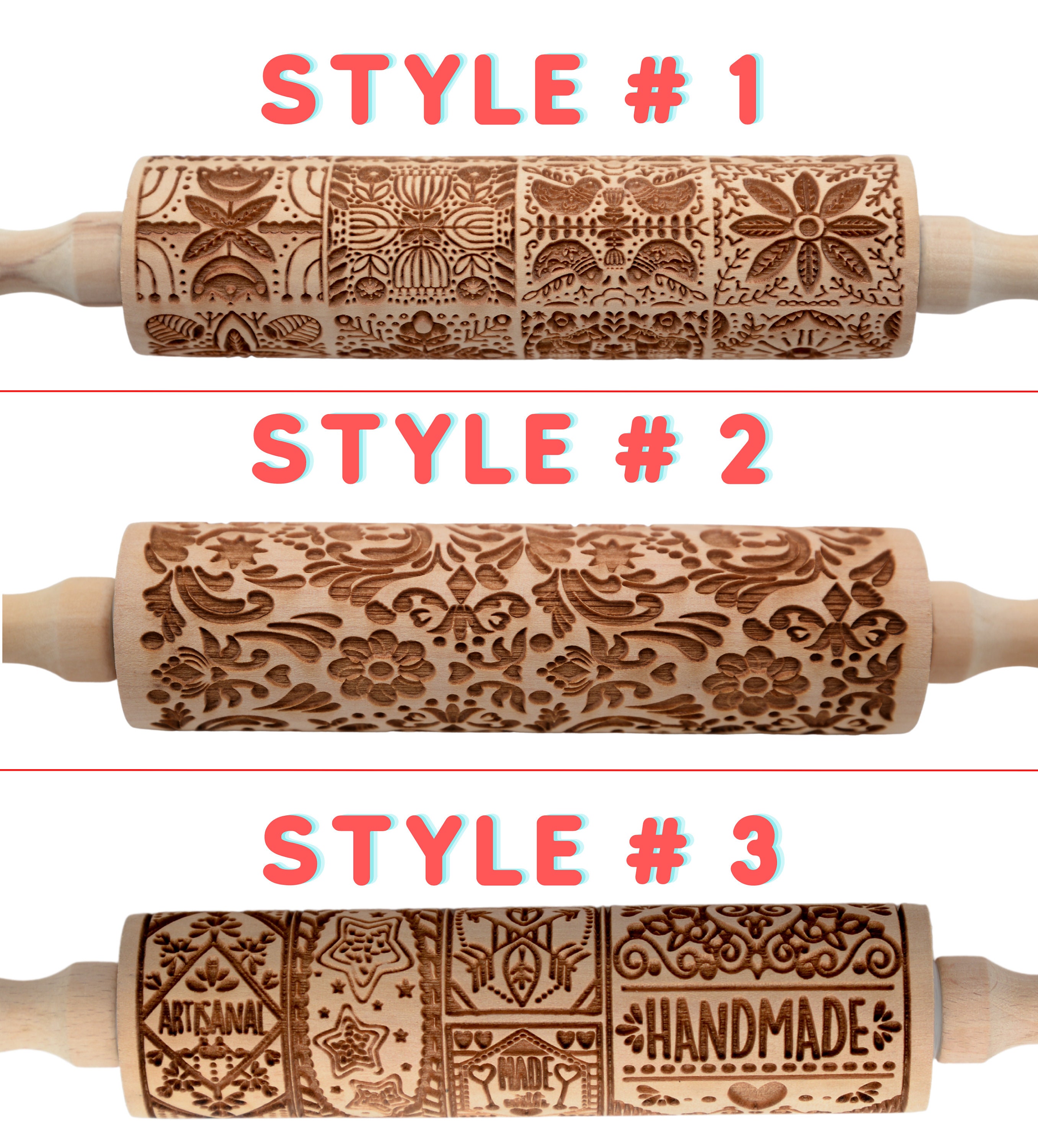 Embossing Rolling Pins Laser Engraved Rolling Pin Embossed Etsy Canada