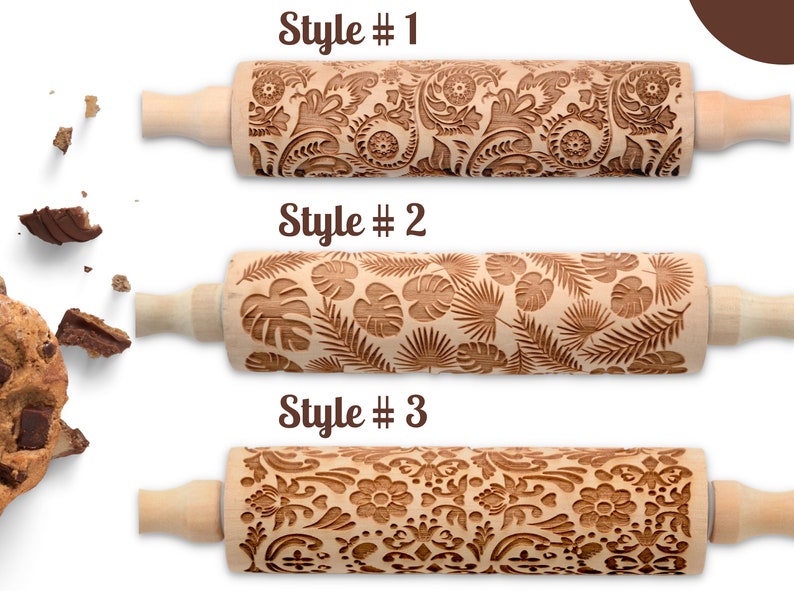 Embossing Rolling Pins Laser Engraved Rolling Pin Embossed Etsy