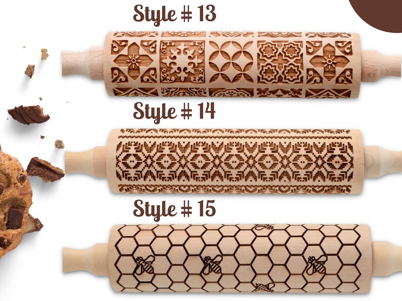Embossing Rolling Pins Laser Engraved Rolling Pin Embossed Etsy