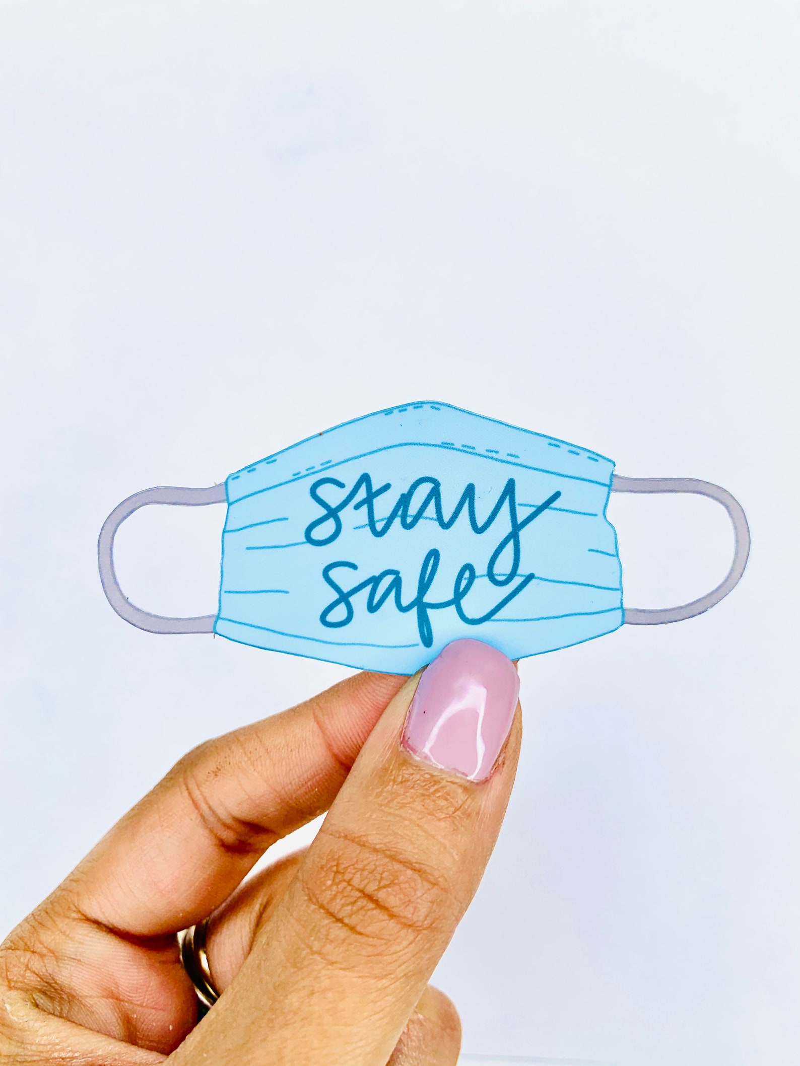 Stay Safe Mask Sticker Etsy