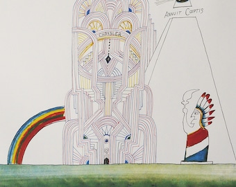 Saul Steinberg Original Art Poster - 19.9