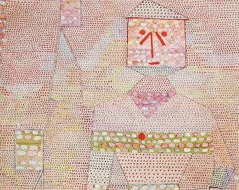 PAUL KLEE, Original utställningsaffisch för Fondation Maeght, Provence, Frankrike, 1977. Expressionism. Bauhaus. Surrealism. Affischkonst.