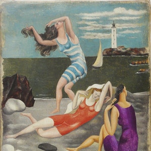 PABLO PICASSO: "Las Bañistas". Original Exhibition Poster, 2022.