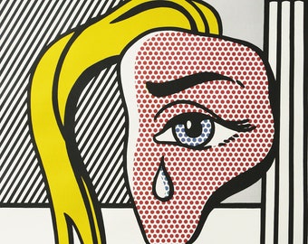 ロイ・リキテンスタイン、溺れる少女、オリジナル展覧会美術館ポスター