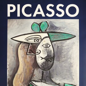 PABLO PICASSO. Cartel original de la exposición del Museo Albertina de Viena. Arte cubista. Arte surrealista.