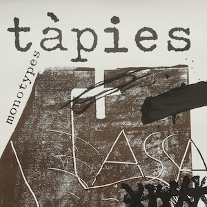 ANTONI TAPIES: Manifesto litografico originale della mostra per la Galerie Maeght, Parigi, 1974. Litografia originale. Arte astratta. Arte informale.