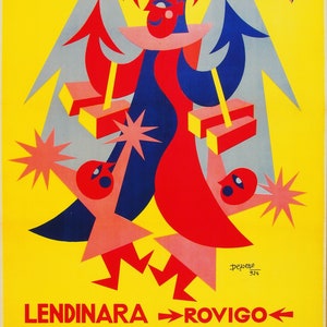 FORTUNATO DEPERO. Manifesto originale della mostra. Arte futurista.