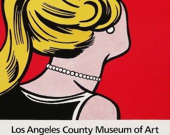ロイ・リキテンスタイン、溺れる少女、オリジナル展覧会美術館ポスター