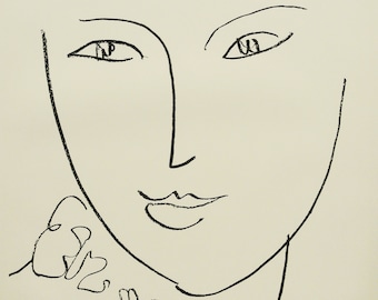 HENRI MATISSE: &quot;La Pompadour&quot;, Lithographic Exhibition Poster for Galerie Maeght, 1999. Lithograph. Fauvism. Modernism. Poster Art.