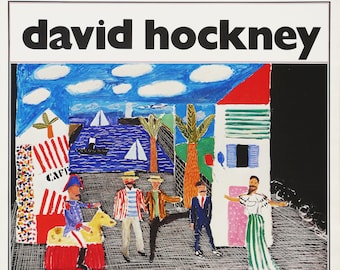 DAVID HOCKNEY, Original Ausstellungsplakat für Galerie Claude Bernard, Paris, 1981. Pop Art. Hiperrealismus. Zeitgenössische Kunst.